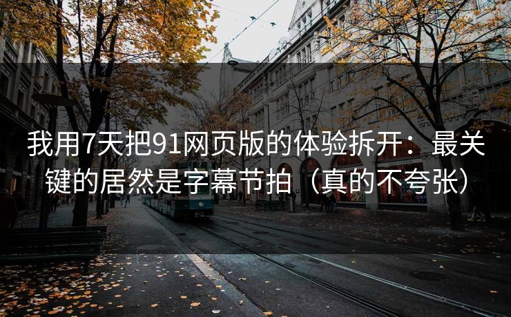 我用7天把91网页版的体验拆开：最关键的居然是字幕节拍（真的不夸张）